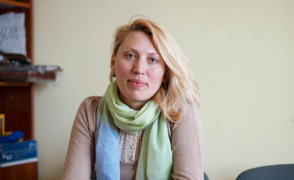 Marina Zabraznaja, mother of two children from Gorlovka in Donetsk region