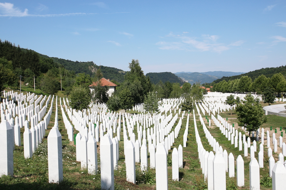 The Srebrenica-Potocari memorial and cemetery for the victims of the 1995 genocide. Source: Shutterstock