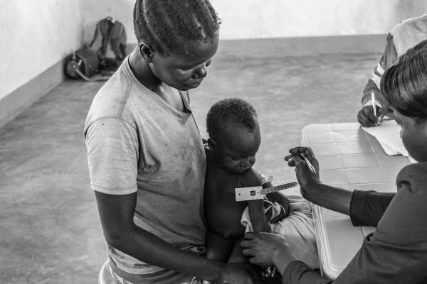Imvepi Refugee Camp in Uganda. Medical check on the South Sudanese refugees.